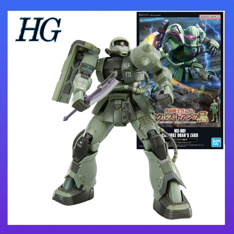 

Original Bandai HG 1/144 MS-06F ZAKU GUNDAM CUCURUZ DOAN'S ISLAND Ver. Action Figure Toys Assembly Model