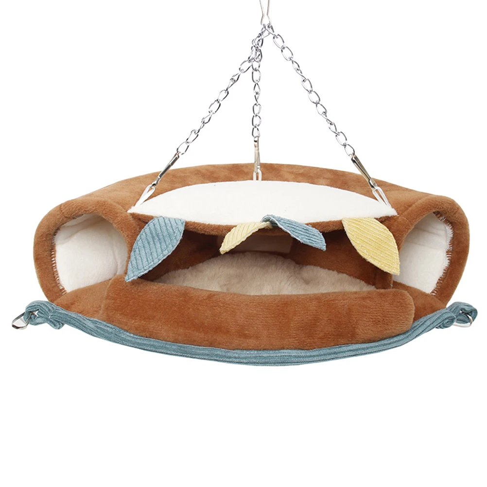 

Warm Cozy Hammock Nest Guinea Pig Bedding Small Animal Hamster Fleece Cradle Hanging Pet House Decor Foldable Storage