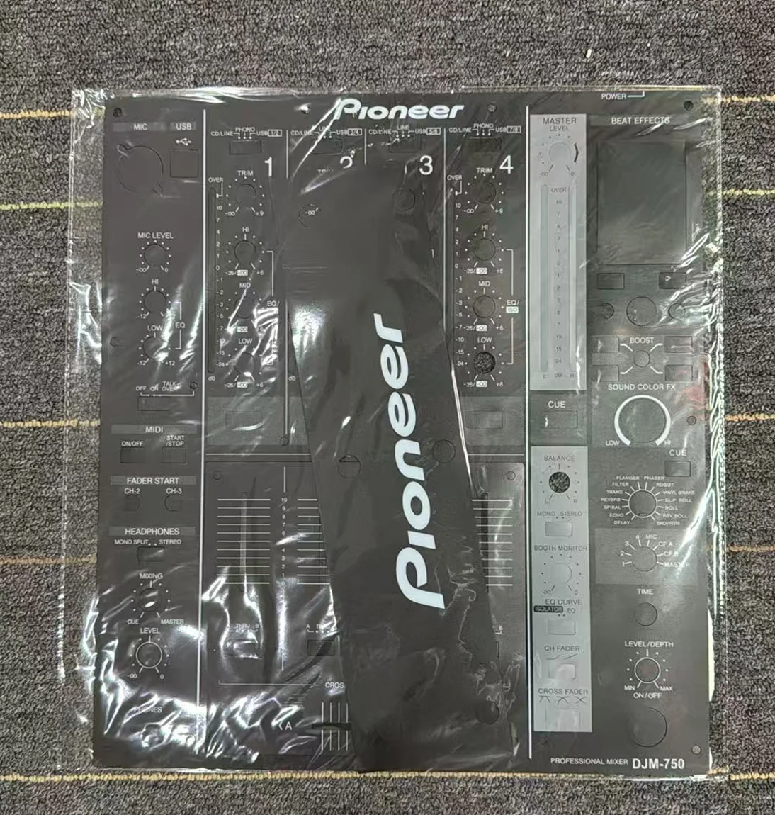 Pioneer DJM-750 Djm750  Mixing Console Film Panel Protection Sticker.Not Iron Panel view 6