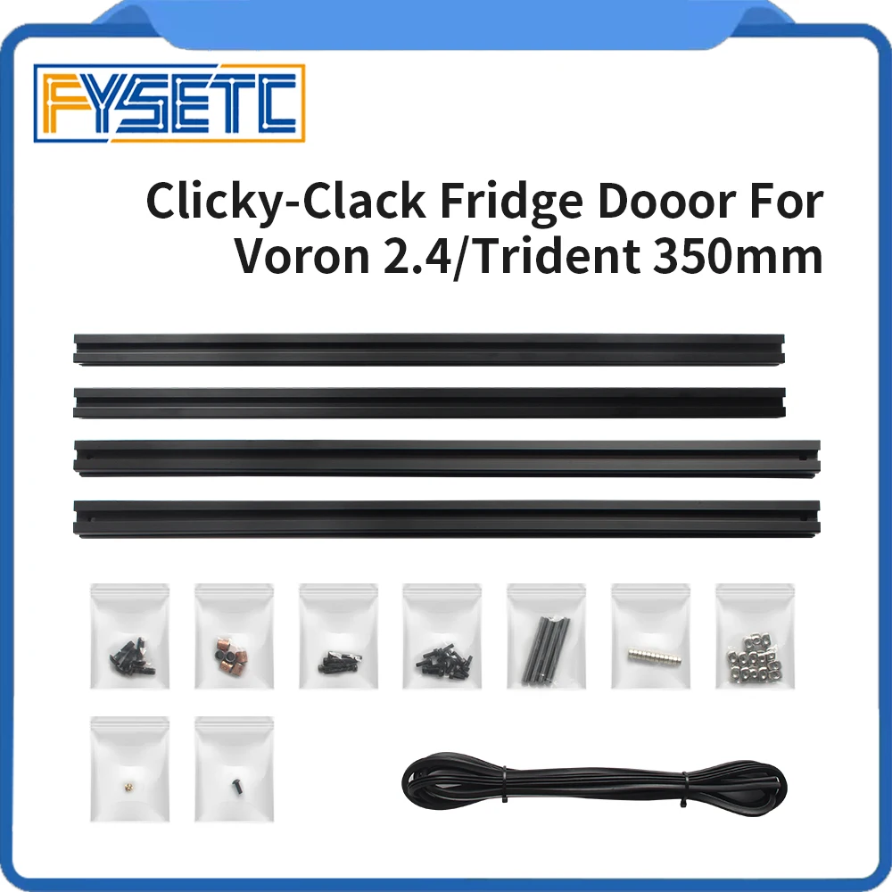 FYSETC Customized Multi-color Clicky-Clack Fridge Door Kit for VORON 2.4 Voron Trident 350mm High Quality DIY 3D Printer Parts