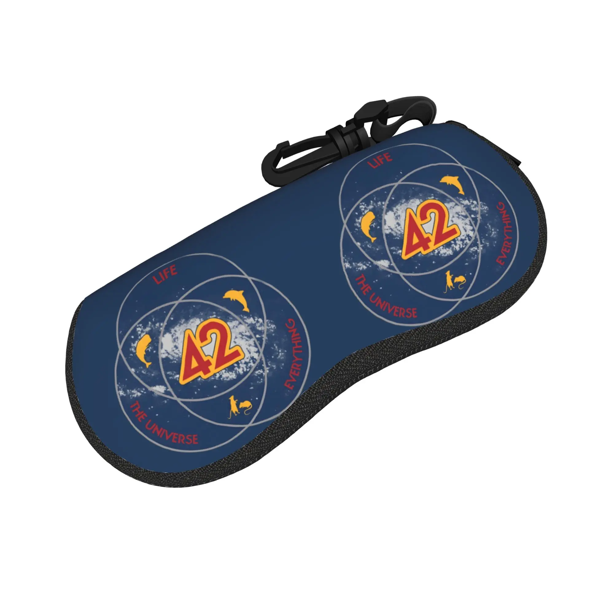 Kawaii dont panic 42 The Answer To Life Douglas Adams Glasses Case Portable Box Sunglasses Storage Box Eyewear Container