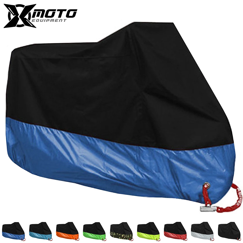 

Motorcycle Cover All Season Waterproof Dustproof UV Protective Outdoor Travel Camping Bike Scooter Motorbike Rain Cover 9 Colors