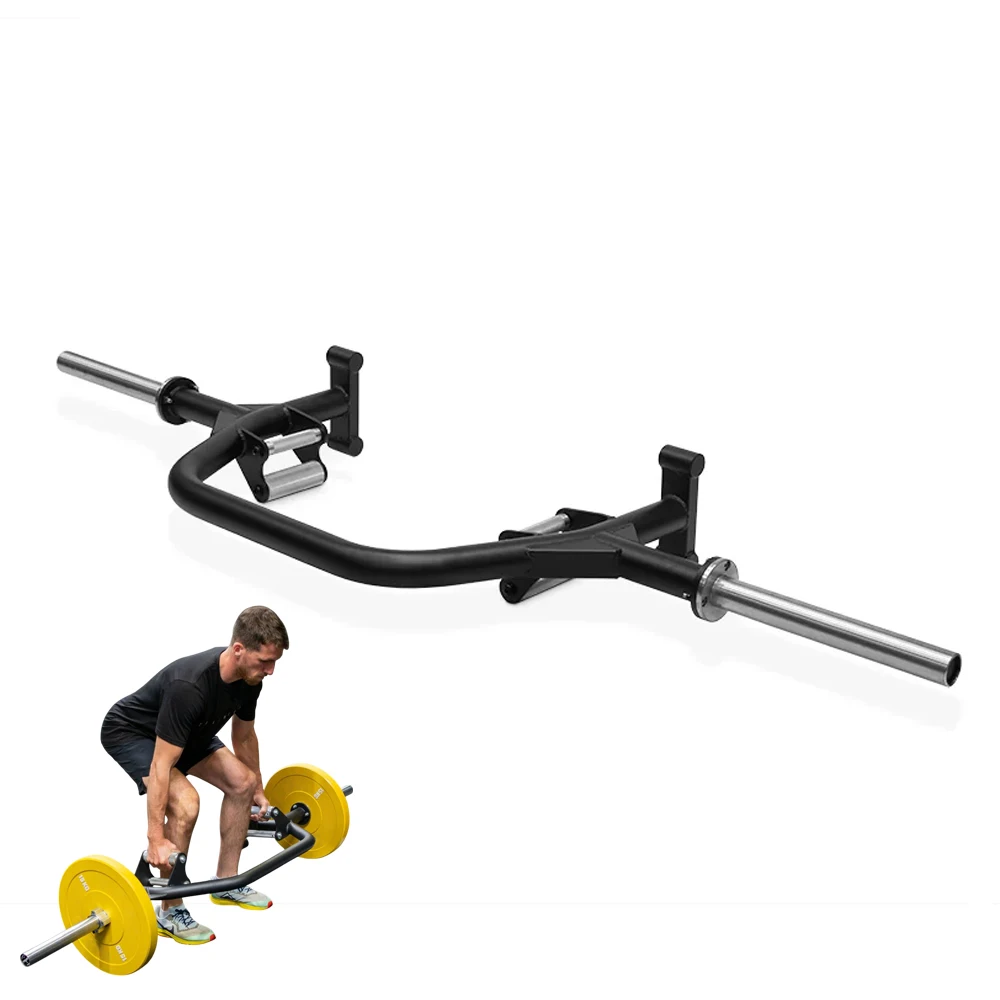 Alloy Steel Weightlifting Barbell Open Hex Bar 2140 mm 25 kg Adjustable Height Durable 300kg Max Load for Lunges Carries