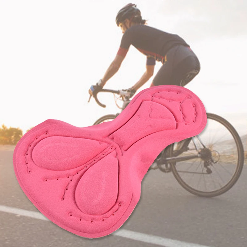 Men Cycling Gel Pad Shockproof Pink Cushioned Pad Women Breathable Hole Riding Base Cushion Moto Silicone Gel Pad