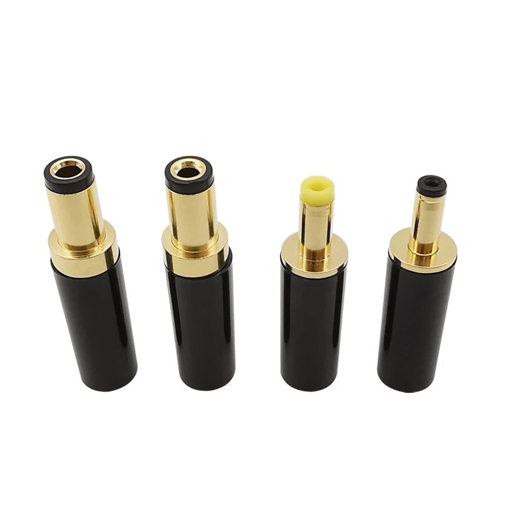 1/2/5Pcs Gold Plated DC Power Plug Connector 5.5x2.1mm/5.5x2.5mm 4.0x1.7mm / 3.5x1.35mm DC Male Plug DIY Welding Output Adapter