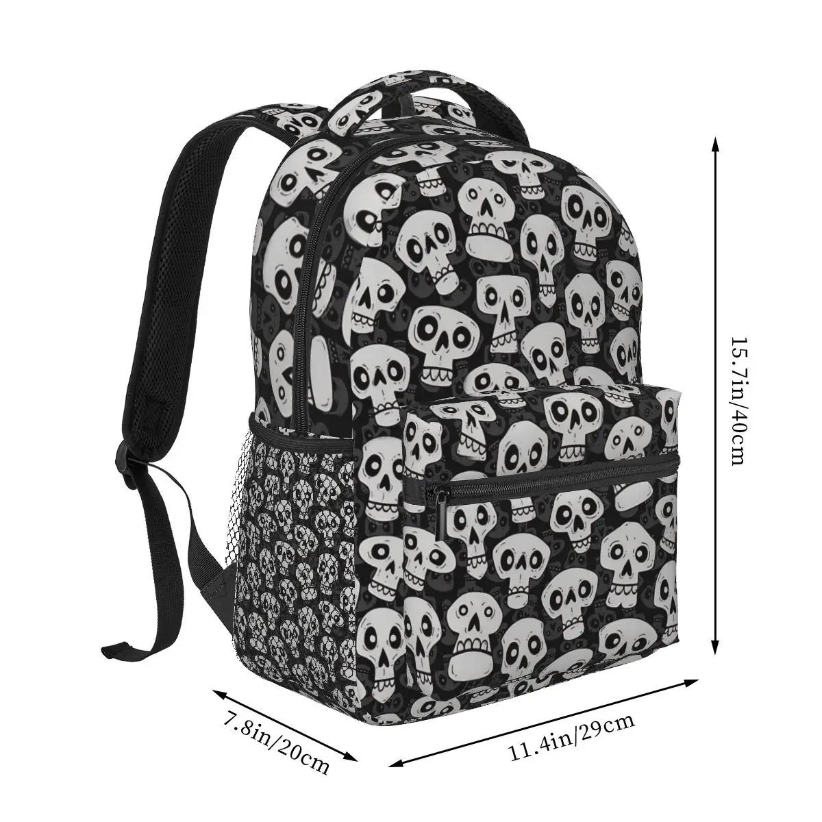 Skulls Galore! Backpacks Skull Style Casual Print Student School Bag Women Man's Travel Bags Laptop Daypack