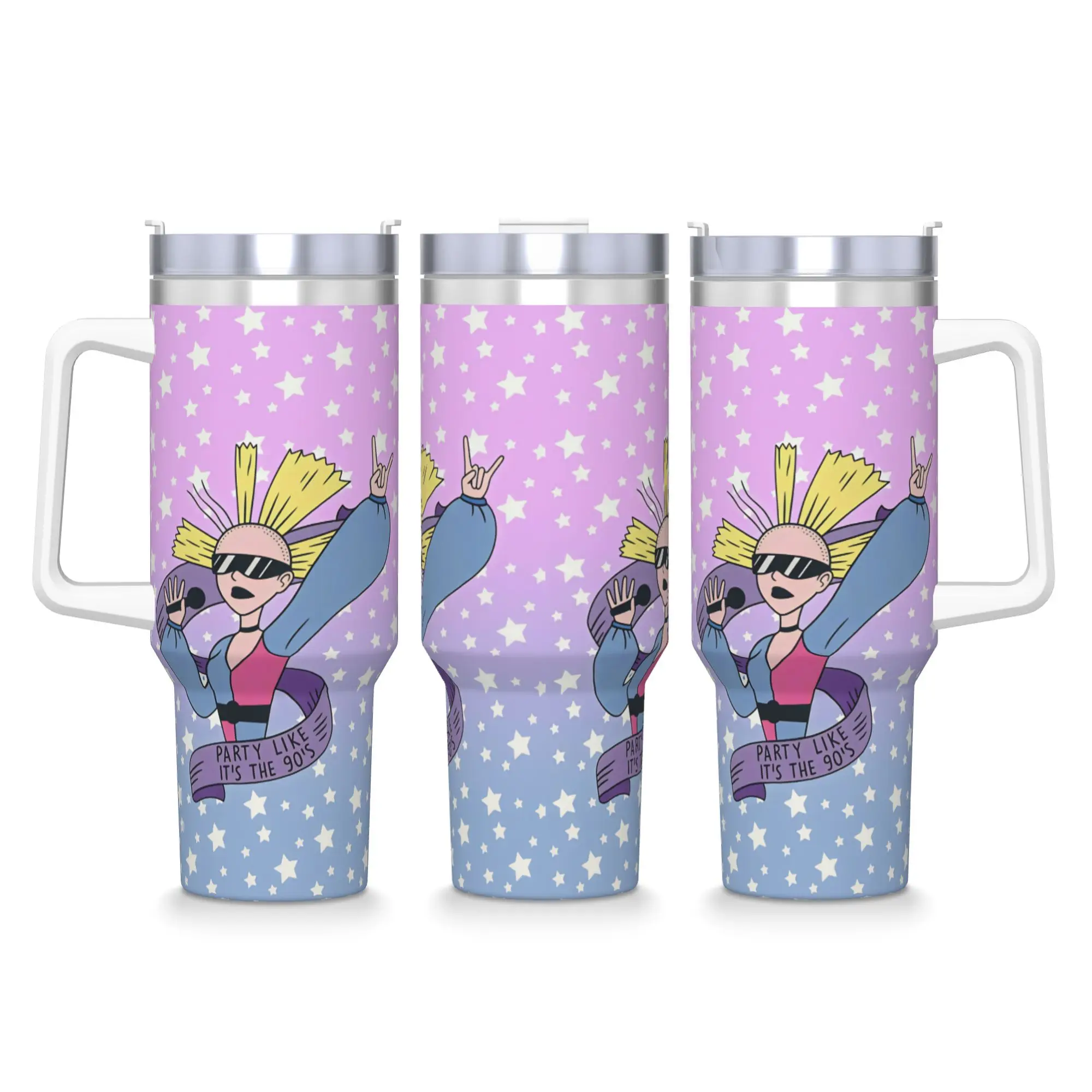 Rugrat Character Tumbler  Hot Drinks Water Bottle Leakproof Stainless Steel Thermal Mug Custom Travel Car Mugs