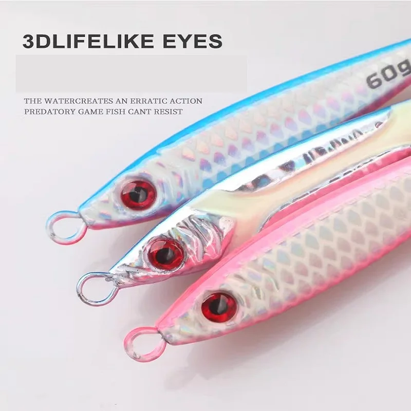 

2pcs Metal Jig Fishing Lure With Spinner Blade Single Hook Artificial Hard Bait For Sea Bass Pike Freshwater Saltwater Tackle