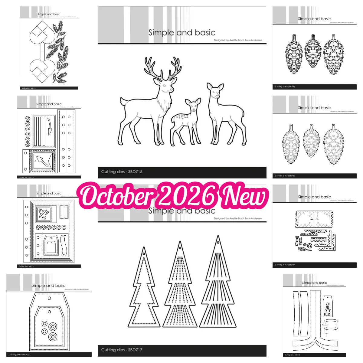 Einfache und grundlegende Weihnachtsbaumschmuck-Stanzformen aus Metall, DIY-Scrapbooking-Prägevorlagen, Stempel, Album-Handwerksdekoration