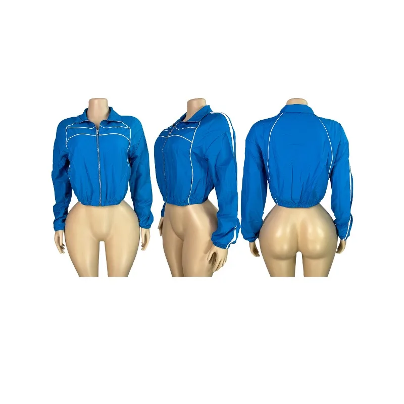 Fitness Dames Crop Jassen Rits Gestreepte Jas 2025 Herfst Winter Jogger Bovenkleding Sportieve Workout Activewear Outfits