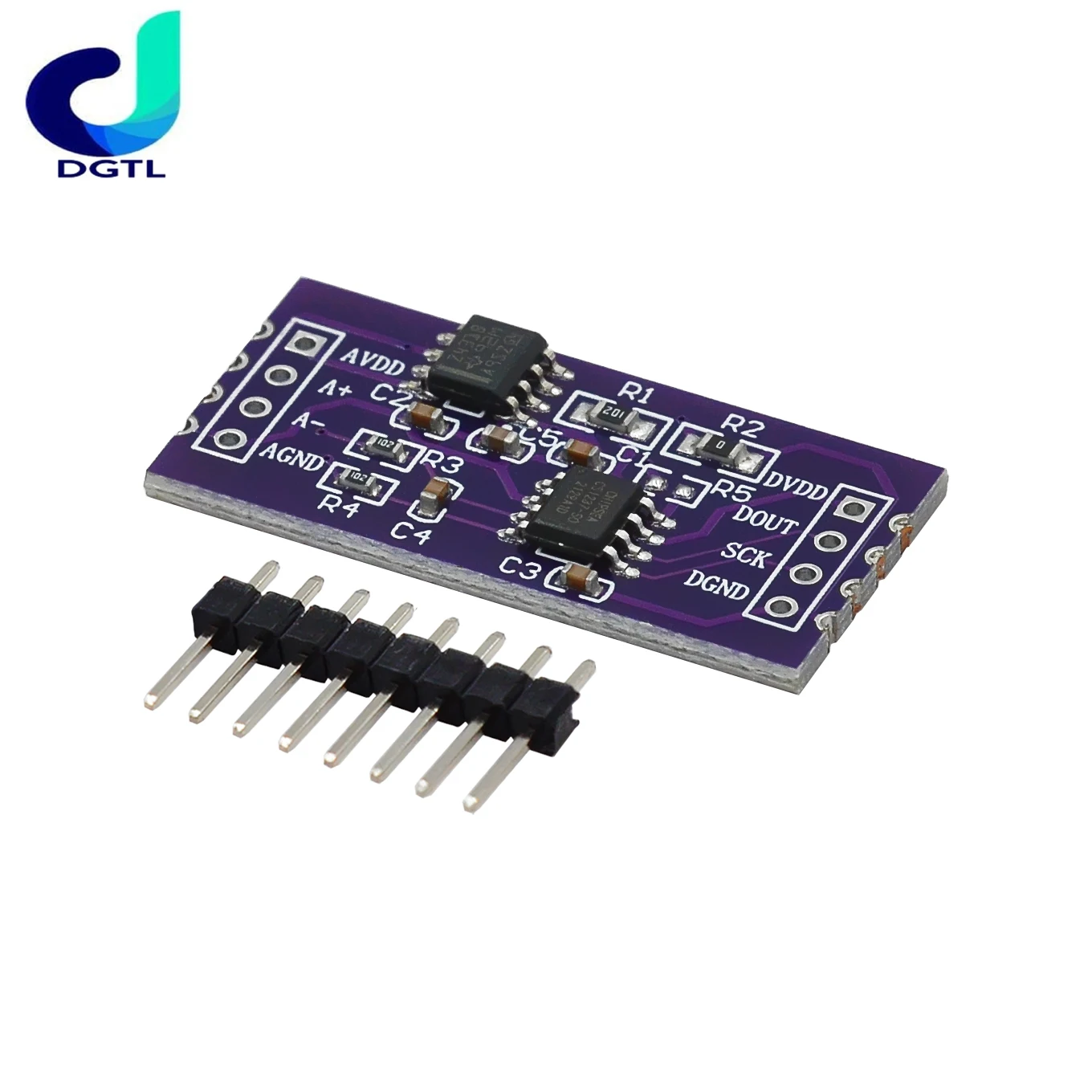 Module ADC CS1237 24 bits intégré, puce de référence externe TL431, détection de pesage monocanal 24 bits