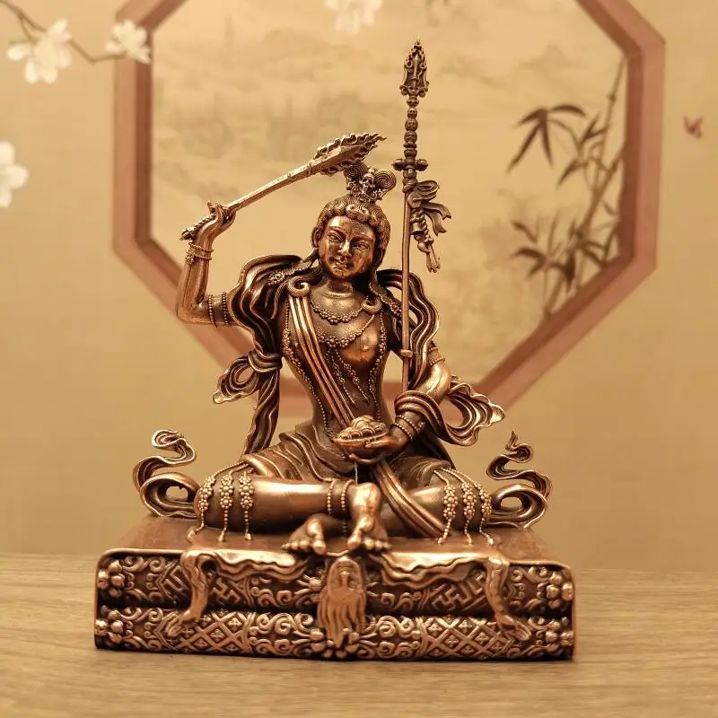 Nepalese Craftsmanship Copper Carving Buddha Statues Home Buddha Halls Temples offering Tabletop Ornaments