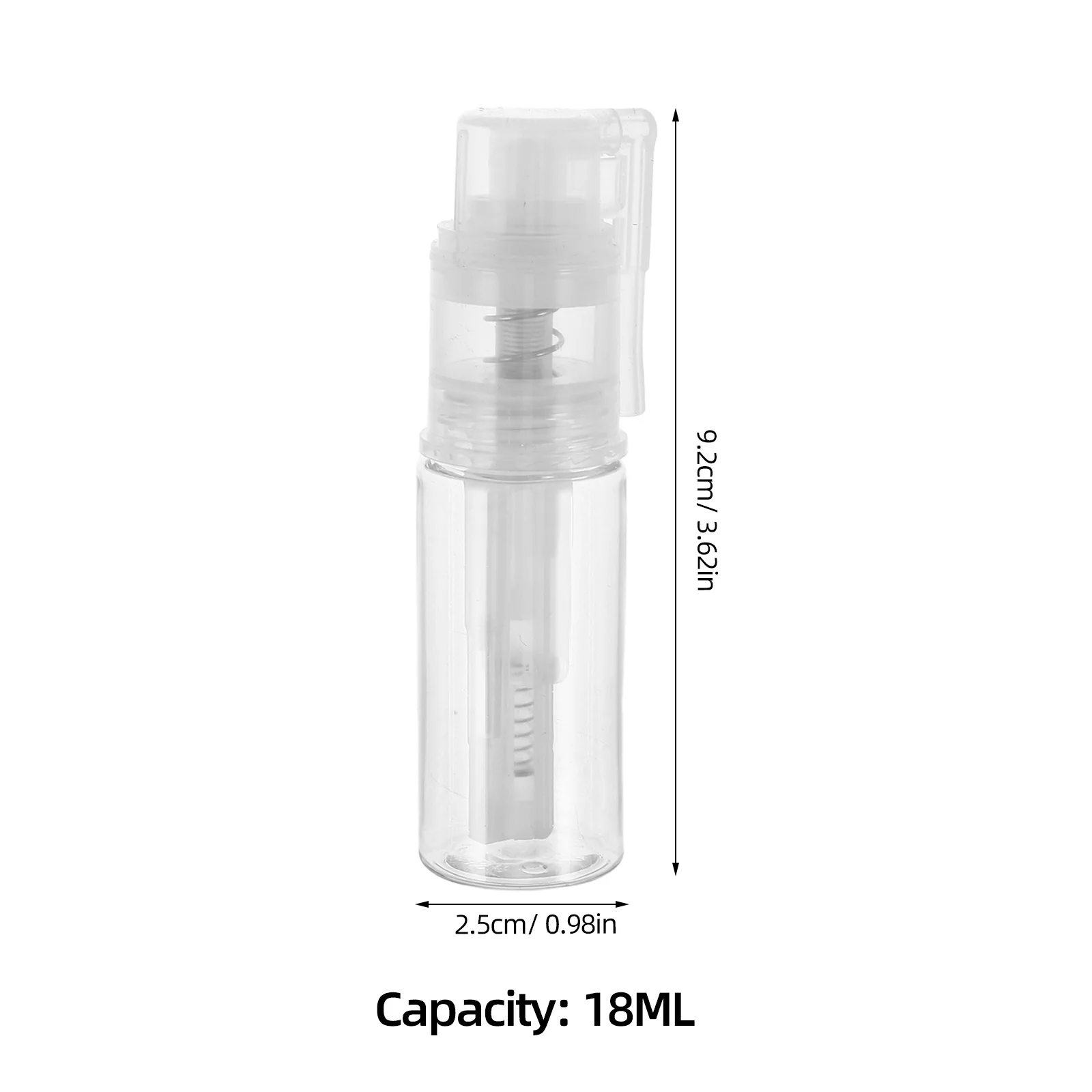 3 pz 18 ml riutilizzabile polvere spray bottiglia beccuccio lungo ugello di precisione portatile polvere secca dispenser applicatore plastica da viaggio