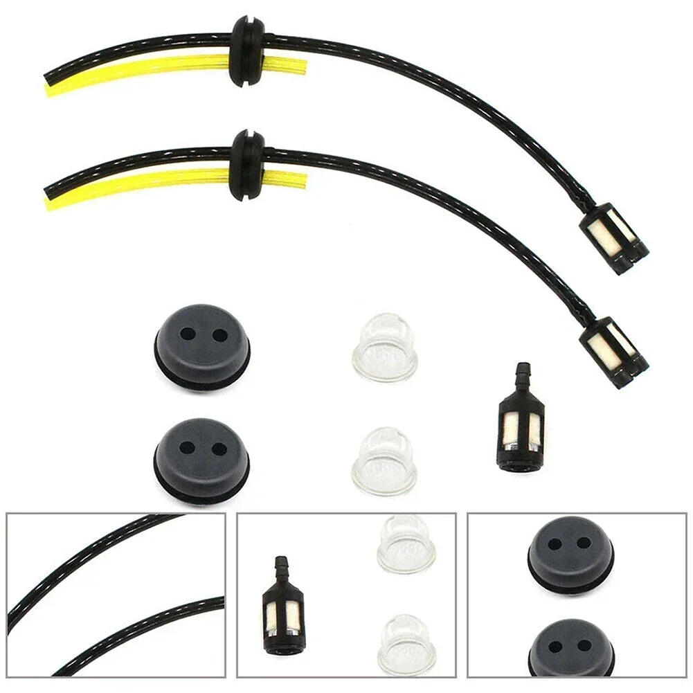 

Power Tool 2 Set Whipper Snipper Line Trimmer Cutter Fuel Line Filter Hose Pipe 2 Kits + 2 Primer Bulbs + 2 Grommets +1 Tank Kit