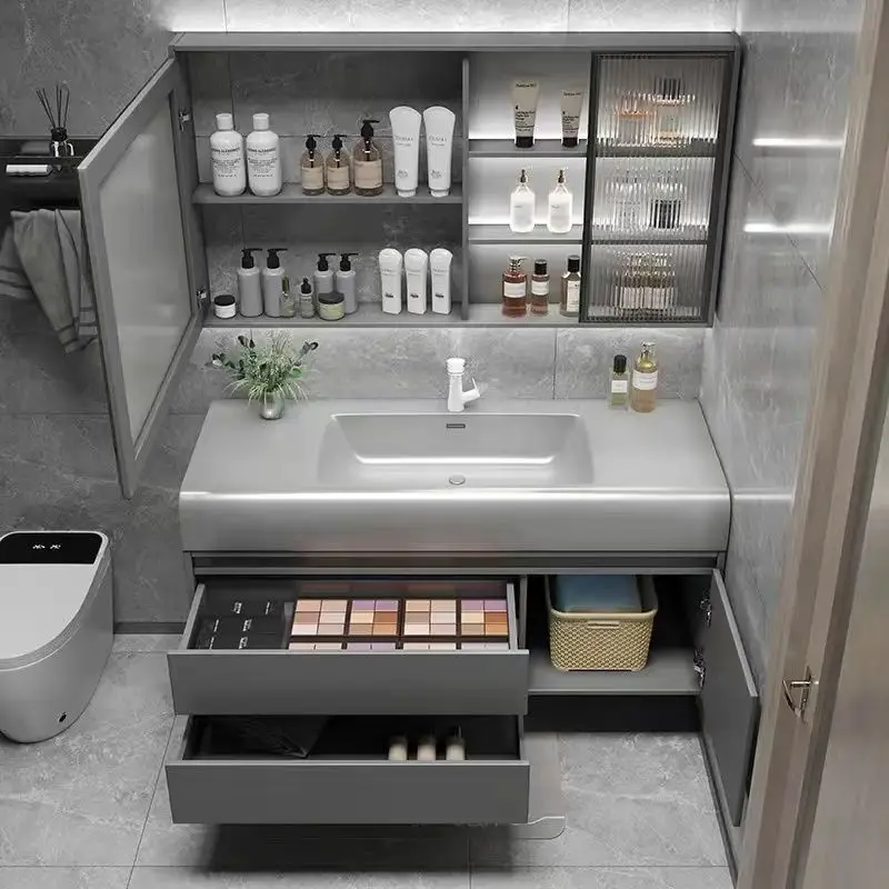 

Light luxury Keli skin-resistant integrated basin, simple smart bathroom cabinet combination bathroom integrated bathroom cabine