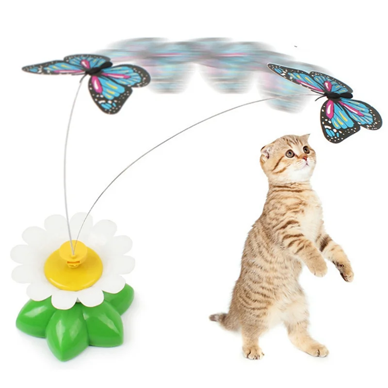 B62B-Pet Rotating Electric Flying Colorful Interactive Intelligence Training Rotating Funny Easy Install Easy To Use