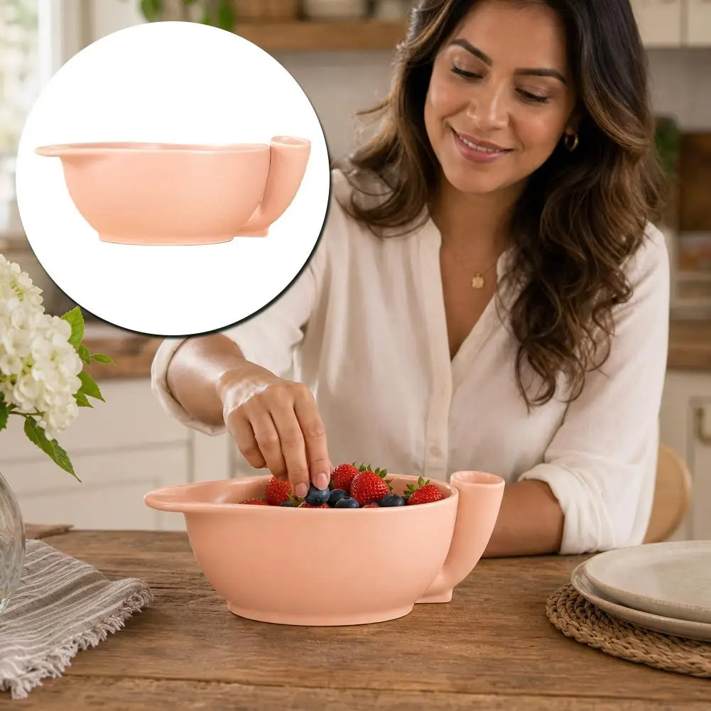  Self Spinning Berry Washer Vortex Fruit Cleaning Bowl Strawberry Blueberry Washing Drainer Kitchen Colander Swirl Design Tool - view 4