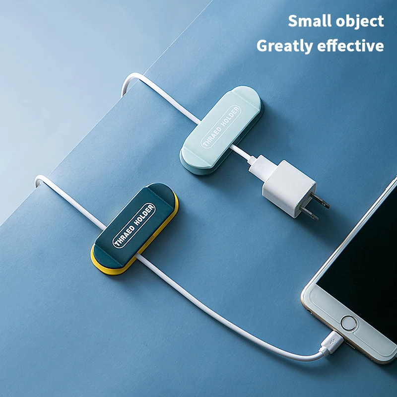 Clamp Cable Plugs Organizer Wire Clips Punch-Free Adapter Fixing Device Holder Retainer Thread Fixer Universal Hook