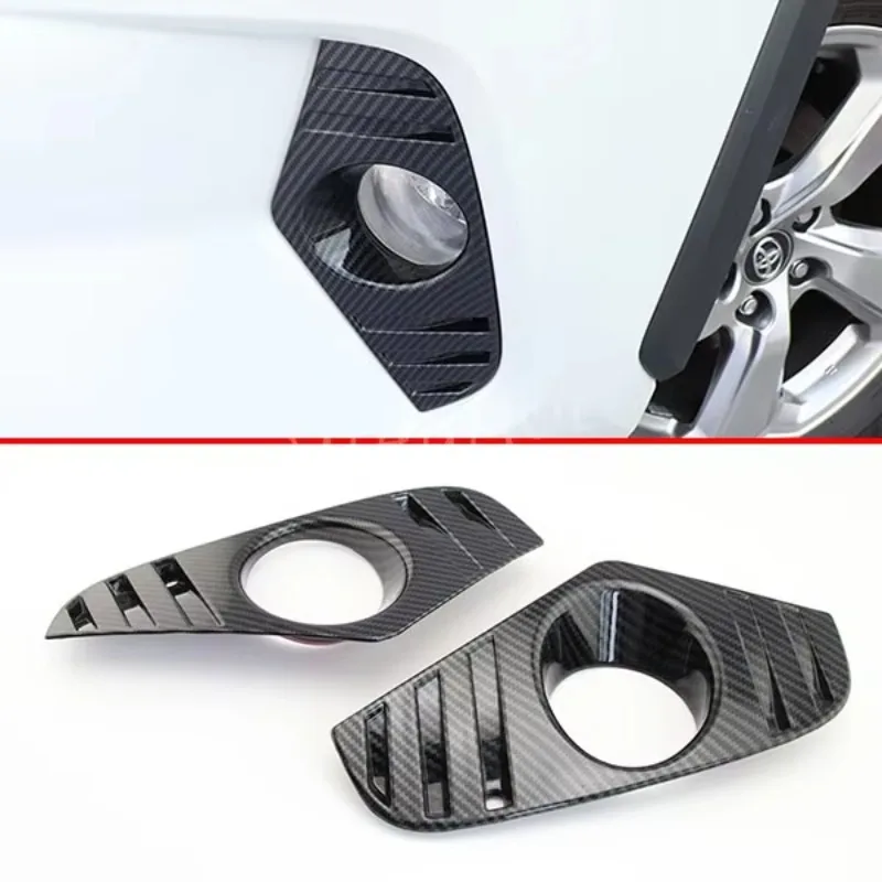 

Накладки на передний бампер из углеродного волокна, противотуманные фары для Toyota RAV4 2019 2020 2021