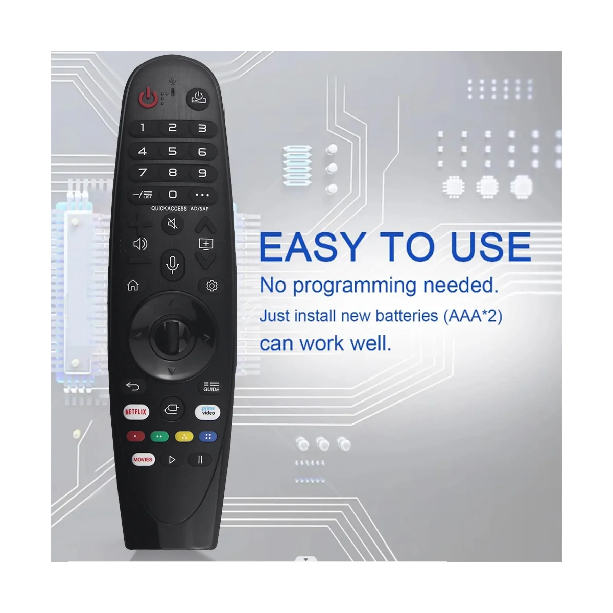 Substituição Controle Remoto para BLAUPUNKT, BA32H4142LEB