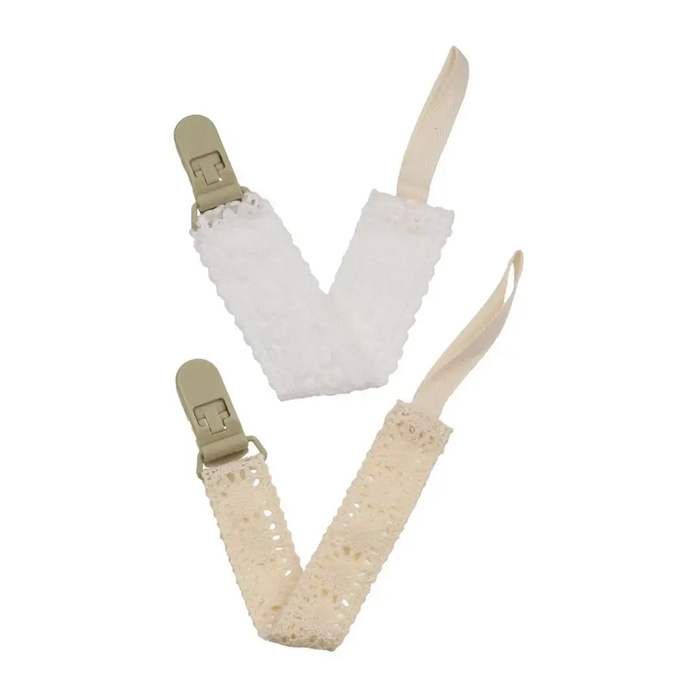 Lace Baby Cloth Pacifier Chain Floral Teether Straps Soother Holder Dummy Clips Adjustable Nipple Holder Clips Children