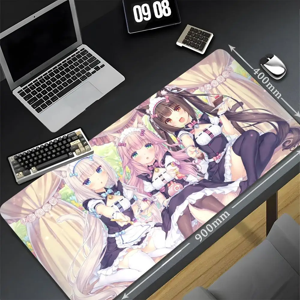 

N-Nekopara Mouse Pad 90x40 cm Kawaii Desk anti-fouling/heavy-duty protection Mat Xxl Pc Gamer Gaming Computer Offices Mousepad K