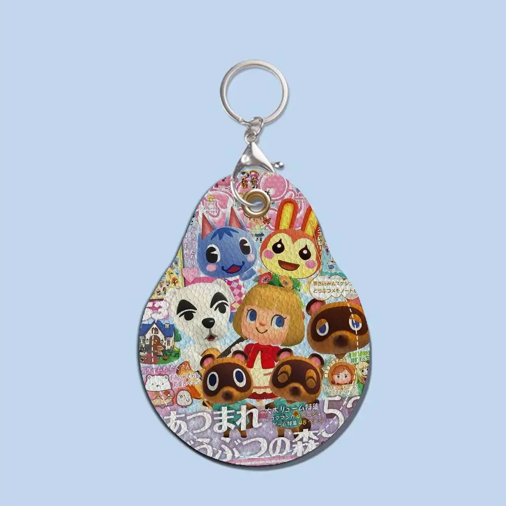 Game A-Animal C-Crossing Creative Cartoon Pattern Sensitive Access Card Protective Sleeve Keychain Fashion Decorative Pendant