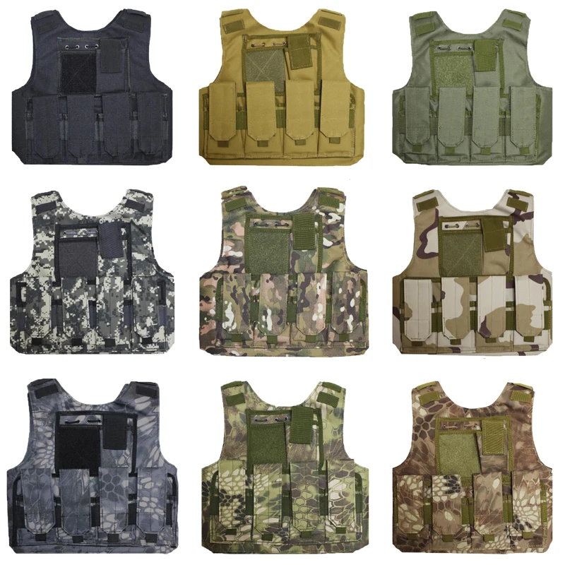 Children Combat Camouflage Vest Kids Airsoft Vests Outdoor Paintball Tactical Waistcoat CS Gear Boys Girl Sniper Army Uniform