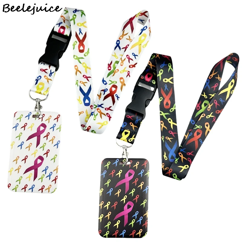 Prevention of breast cancer Neck Strap Lanyard keychain Mobile Phone Strap ID Badge Holder Rope Key Chain Keyrings Accessories