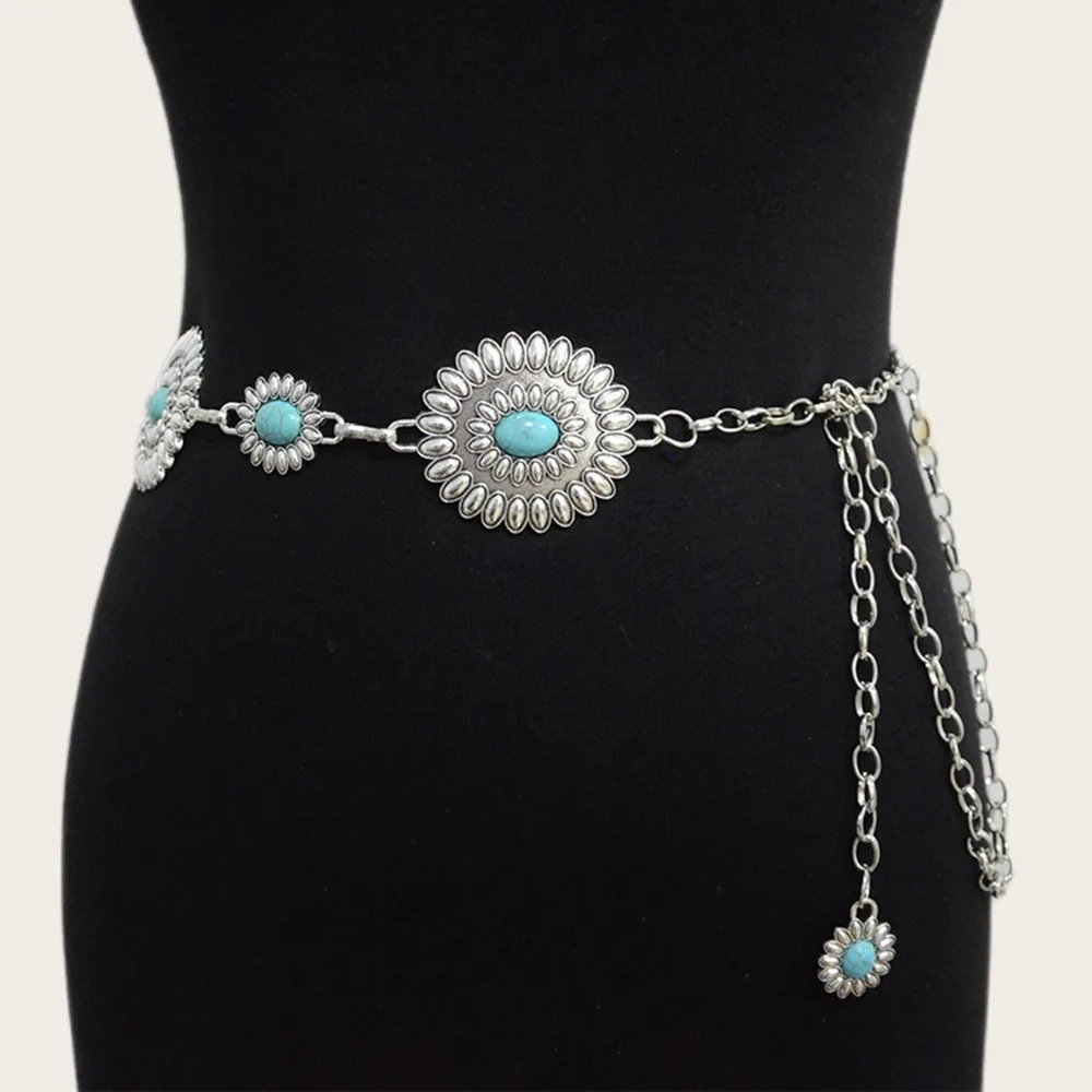 Metall Hüftgurt Bund Boho Taille Seil Vintage-Stil Foto Requisiten Mädchen