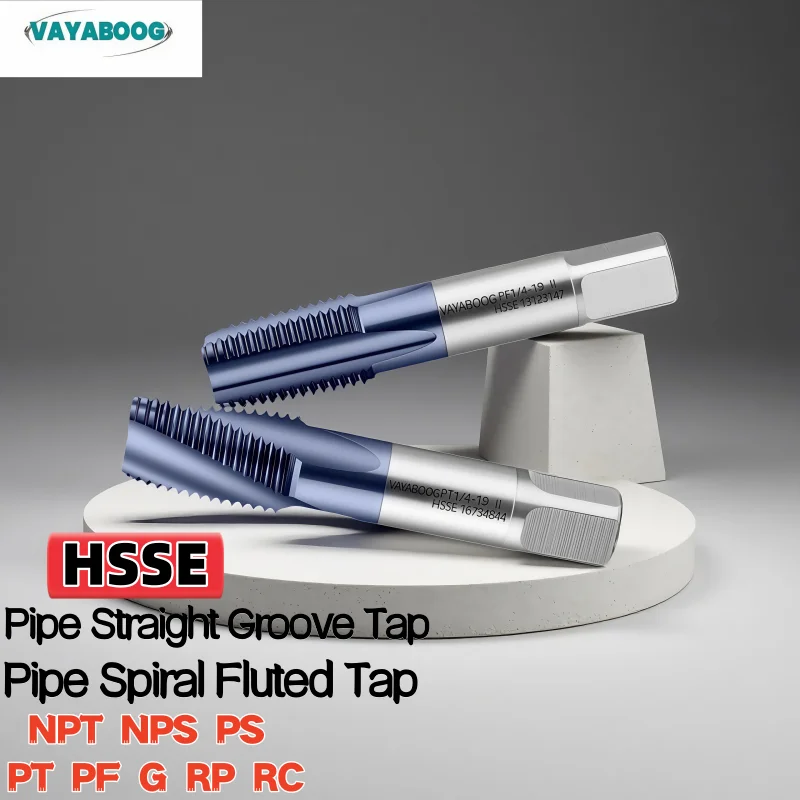 

1PCS HSSE-35 JIS Standard TICN Strengthen stainless steel Pipe Spiral Fluted Tap NPS NPT PS PF G BSP RP 1/16 1/8 1/4 3/8 1/2