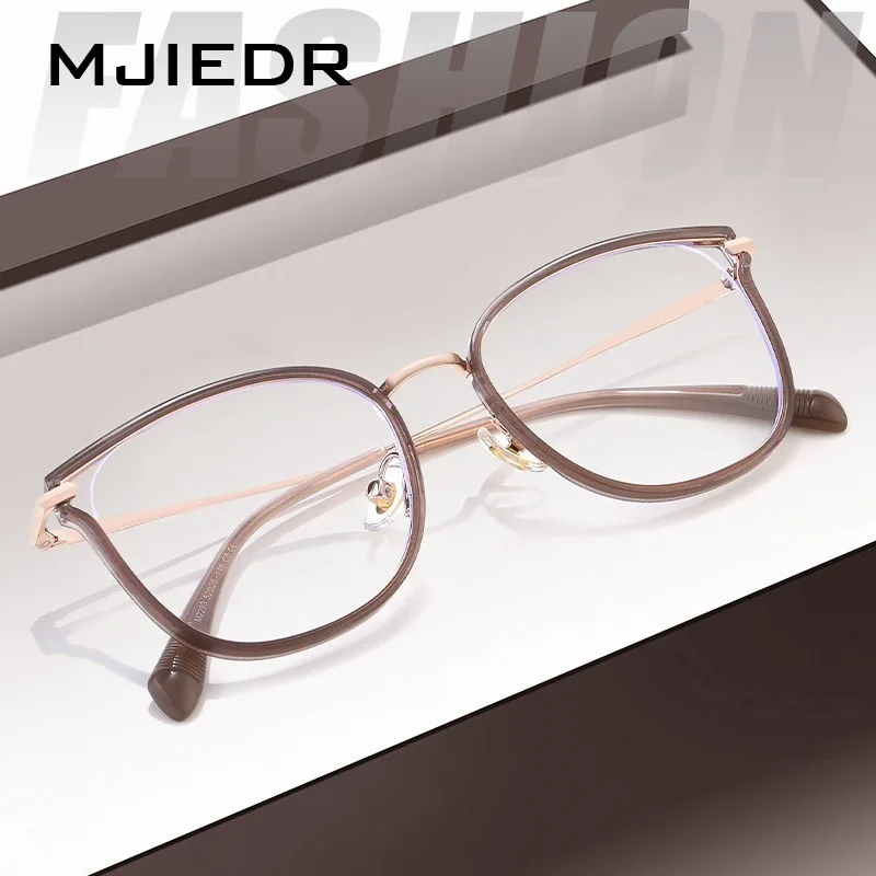 

MJIEDR Fashion Popular Cat Eye Glasses Women's Anti Blue Light Myopia Glasses Frame High Quality Charm Women's Glasses Frame