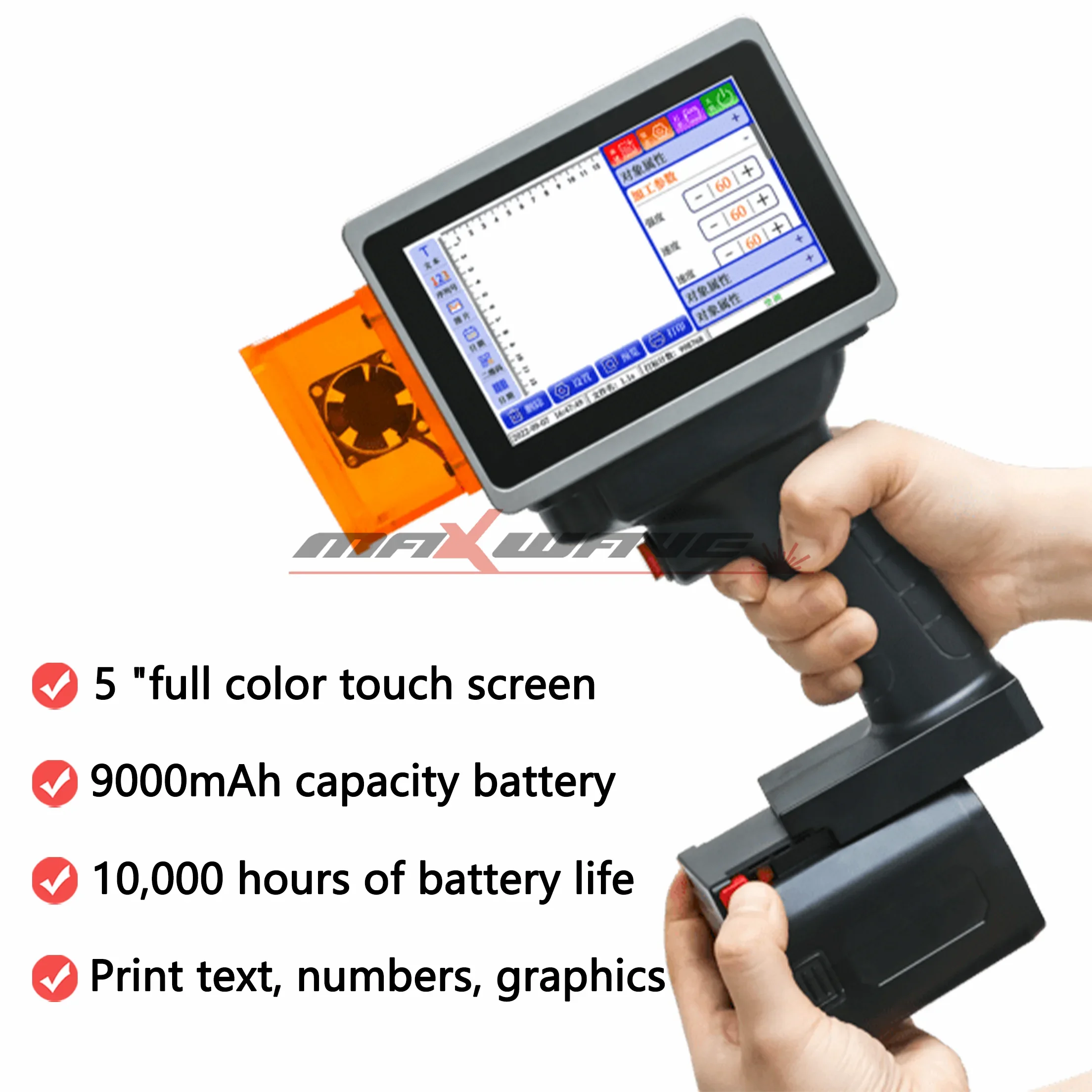 

Maxwave Laser Printer Laser Engraver Mini Handheld Portable Laser Engraving Marking Machine Logo Mark Printer Cutter DIY