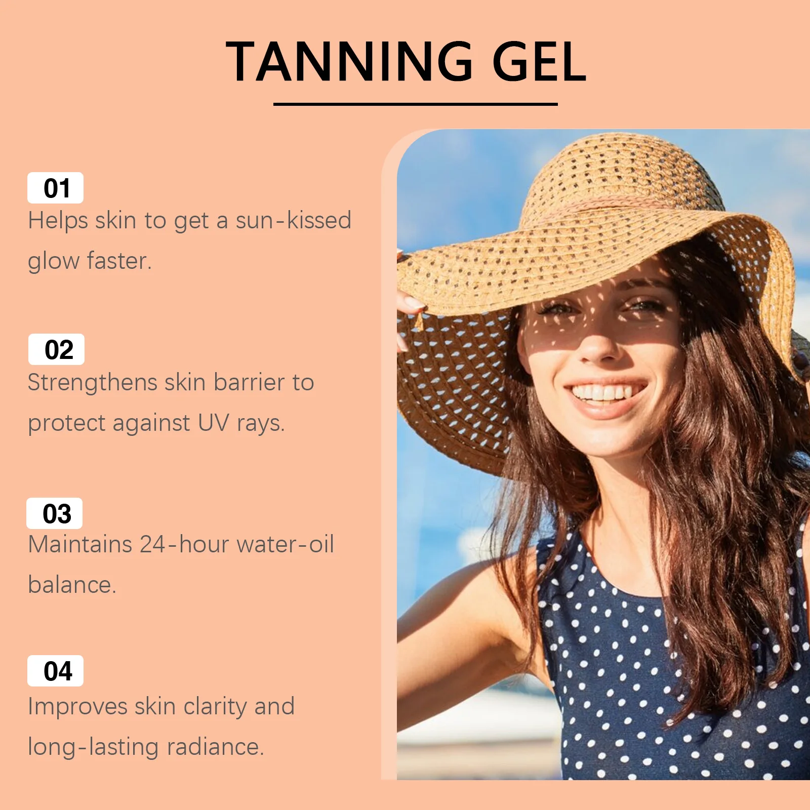 Intensive Tanning Gel Soothe Drying Redness Even Skin Tone UV Protection Body Bronzer Sun Tanning Oil Accelerate Dark Skin Cream