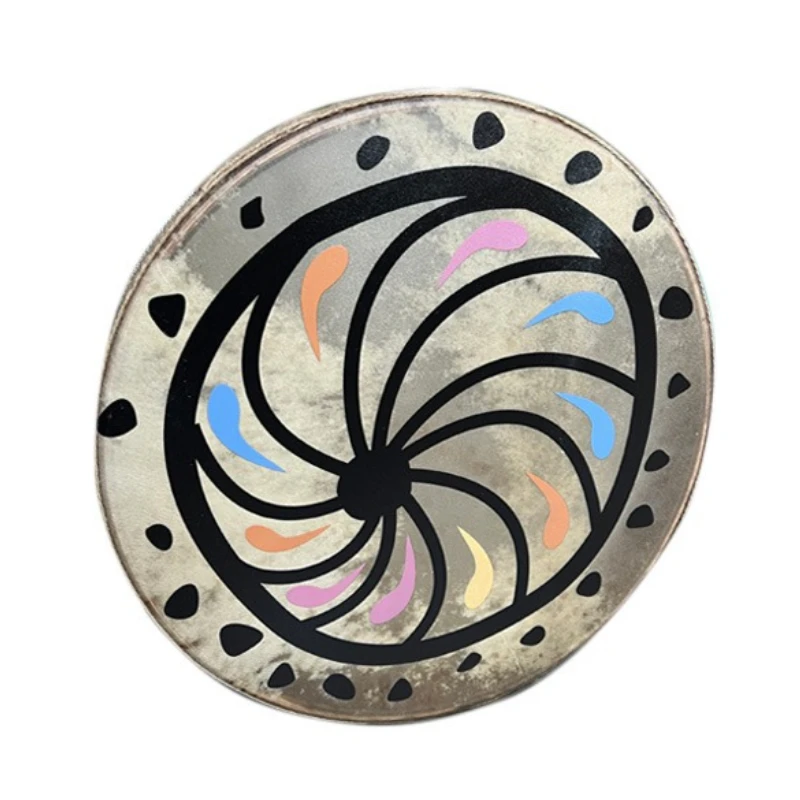 شفاء الشاماني طبل جلد الغنم الطبيعي شامان الطبول اليوغا التأمل الكبار الأطفال طبلة يدوية قرع الآلات الموسيقية