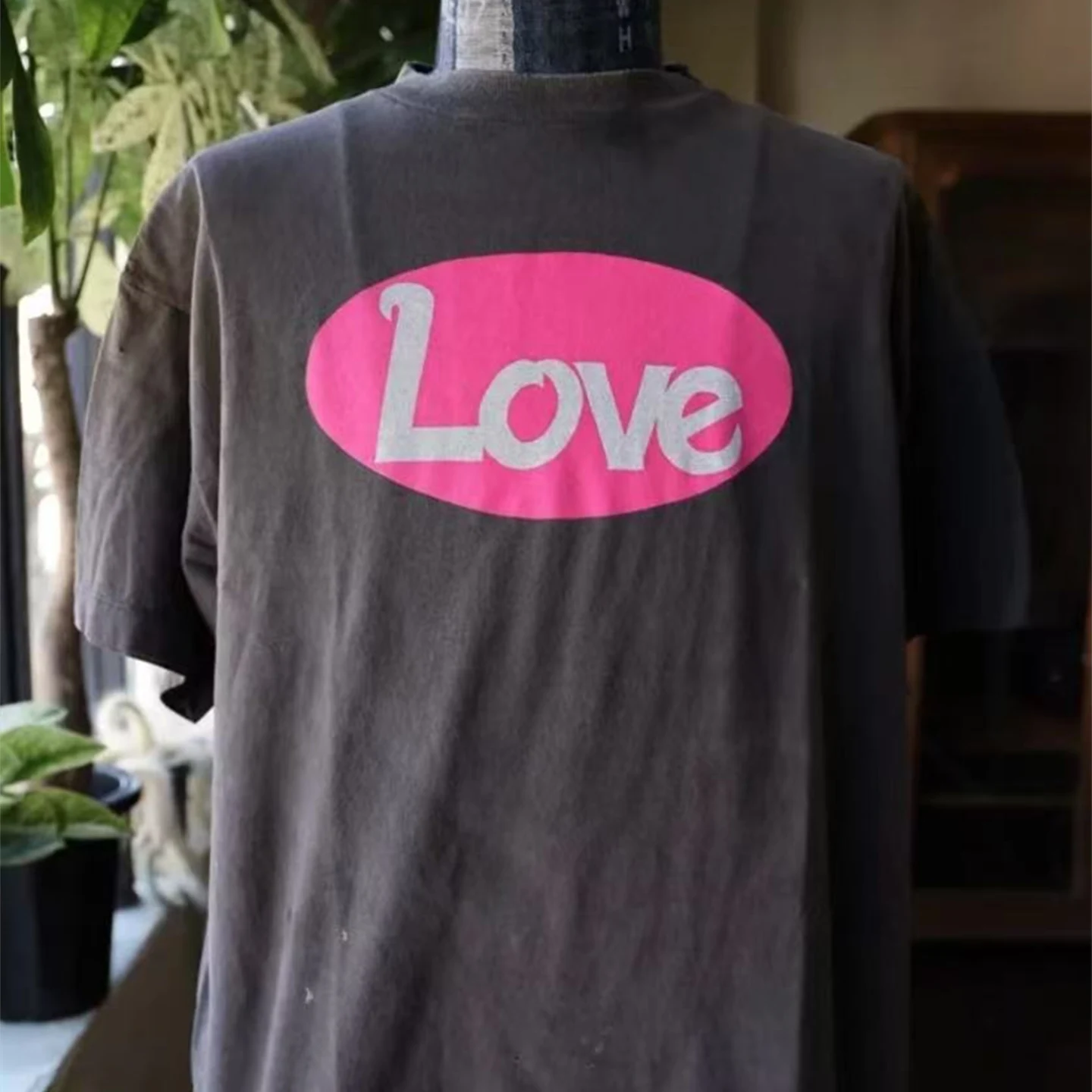 

Ретро-винтажная футболка LVOE с круглым вырезом, розовая, свободного кроя, модная, с коротким рукавом, из хлопка и полиэстера, молодежная, летняя, повседневная, стильная