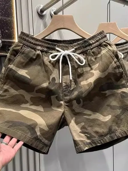 Gioventù Casual Loose Fit Dstring orts Pantaloni da lavoro estivi da uomo sottili Qui Dry Gamba dritta a vita media Sle attivo