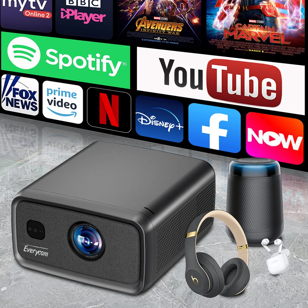 

3000 CVIA 350'' Screen 4K Video Projector Cubelite Ultra Android 15 Projector LCD 4K Projector Home Theater Video Projecteur 4K