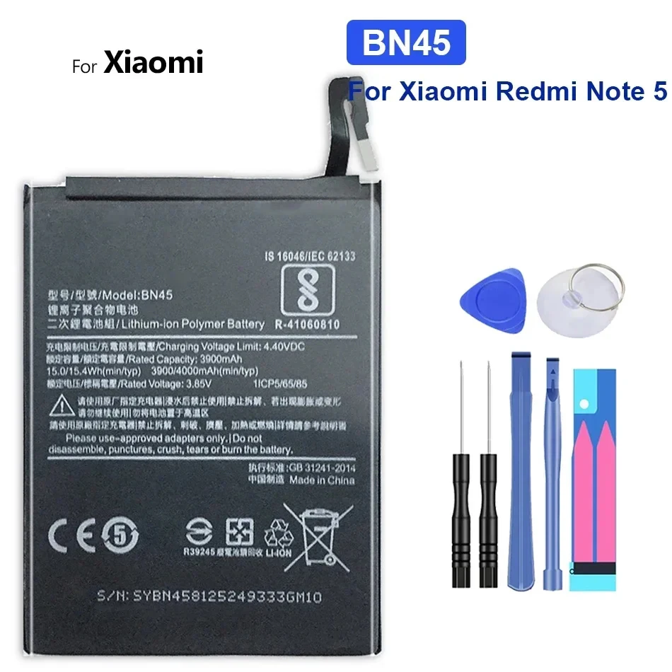 BN45 Replacement Battery For Xiaomi Redmi Note 5 Note5 4000Mah BN-45 With Track Code