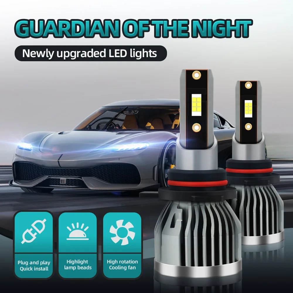 2 قطعة 9012 كومبو LED المصابيح الأمامية السوبر مشرق 6500 كيلو سوبر وايت 3570 CSP رقائق محرك داخلي مصابيح كهربائية #1