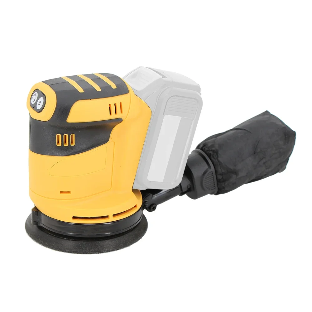 Electric Orbital Sander Rechargeable Sand Machine 125mm Wood Grinder Polisher With 125mm Sandpapers For DeWalt 18V Battery