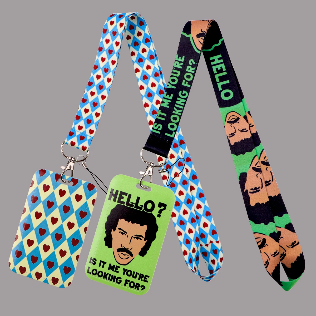 

Vintage Music Lanyards For Keychain Checkered Heart Design Neck Straps ID Card USB Badge Holder Hang Rope Accessories Gifts