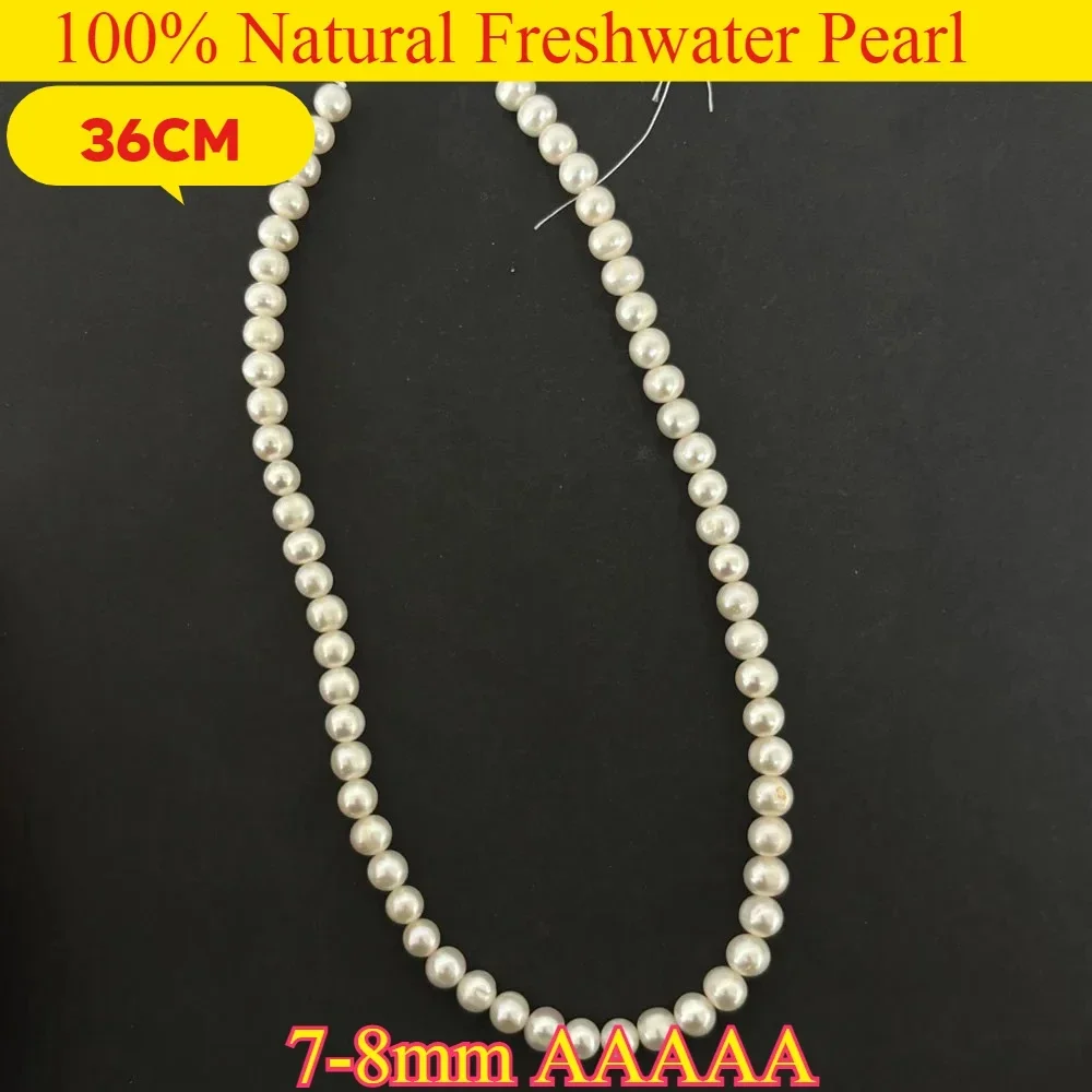 

AAAAA7-8mm Natural Freshwater Pearl Refined Brilliant Exquisite Bead Wedding for Jewelry Make DIY Necklace Bracelet Accessories