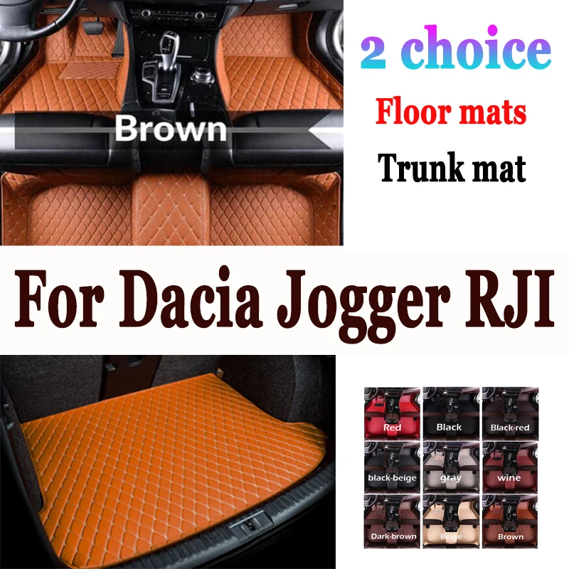 Für dacia jogger rji 2021 2022 2023 auto fußmatten leder matte abdeckungen böden tapete de carro