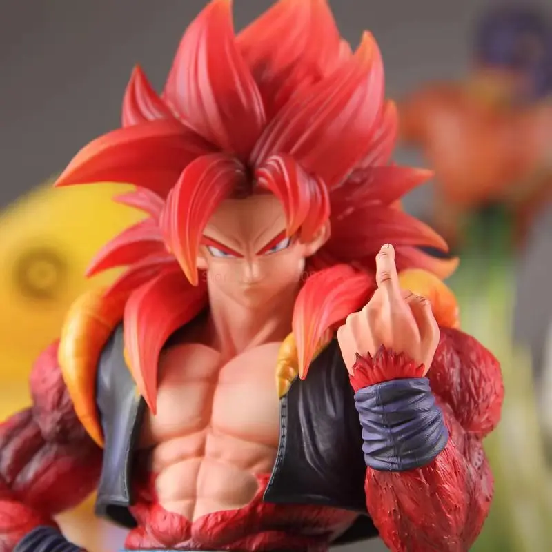 34cm DBZ SSJ4 Gogeta Model Anime Dragon Ball Z Action Figure Super Saiyan 4 Figurine Collection Doll GK Statue Ornaments Toys