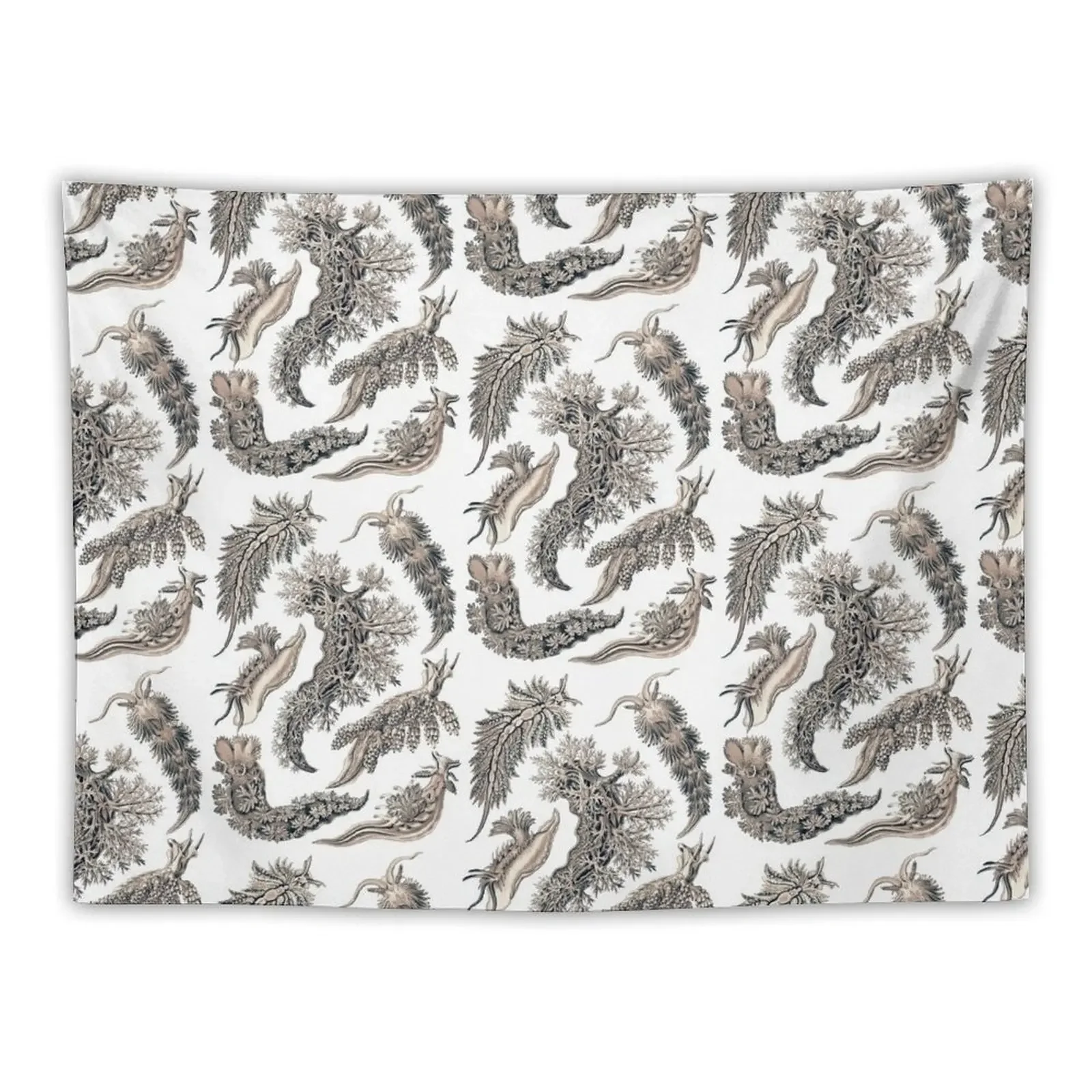 

Ernst Haeckel Nudibranch Sea Slugs in Lavender Grey Tapestry Room Design Home Decorating Tapestry