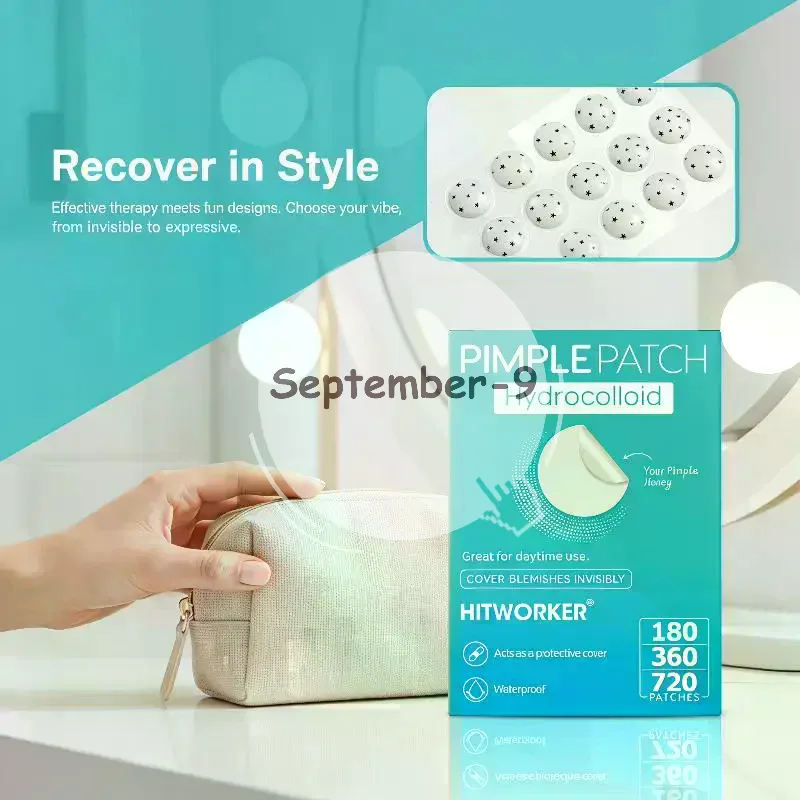 Hydrocolloid Acne Cover Patches Waterproof Pimple Healing Stickers 180/360/720 Pcs Portable for Travel Skincare