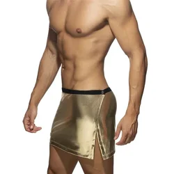 Mens Shorts Side Opening High Fork Adjustable Sexy Shorts Summer Faux Leather Can Be Worn Outside Home Sleepwear Men's Clothing
