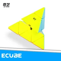 [ECube] QiYi QiMing S2 Pyraminx QiMing A Stickerless Black Stickered 3x3x3 Magic Cube Professional Cubo Puzzle Toy For Children