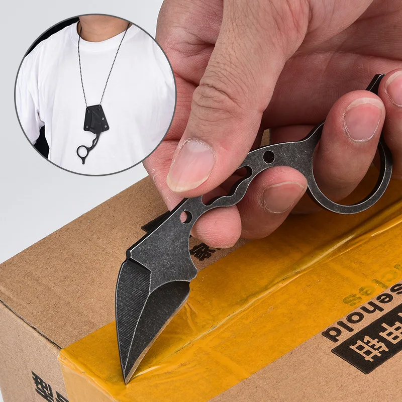 2024 new mini outdoor knife EDC tool self-defense portable courier tactical high hardness sharp knife